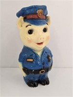 POLICE MAN PIGGY BANK - SOME CHIPS ON PAINT