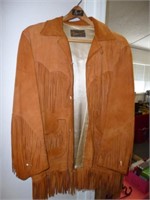 Adelina Jacket Deer Skin Fringed Leather Coat