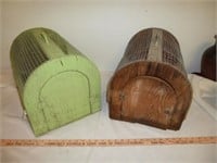 2pc Hand Made Dome Top Animal Hutches / Cages