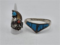 STERLING RING & 925 MEXICO BRACELET WITH TURQUOISE