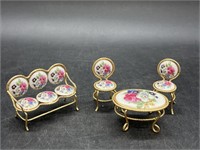 EME Spain Fragonard Table & Chairs Miniature,