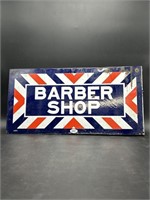 Vintage William Marvey Barber Shop Flange Sign