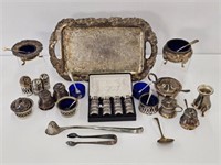 ASSORTMENT OF SILVER PLATE & ONE STERLING SPOON