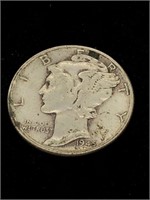 Vintage 1945 10C Mercury Silver Dime Coin