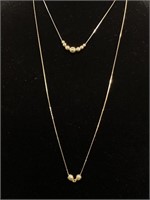 Gold & Silver Tone Lot of 2 Necklaces