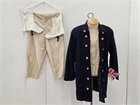 1812 MILITARY COSTUME - JACKET, PANTS, BOOT SPATS