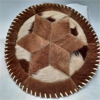 11 1/2" Laced Cowhide Patchwork Pad
