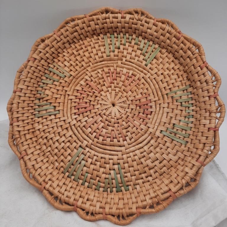 15" Native American Coiled Basket