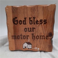 God bless our motor home - Wooden Plaque