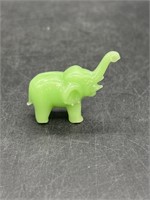 Vintage jadeite elephant paperweight / Good luck