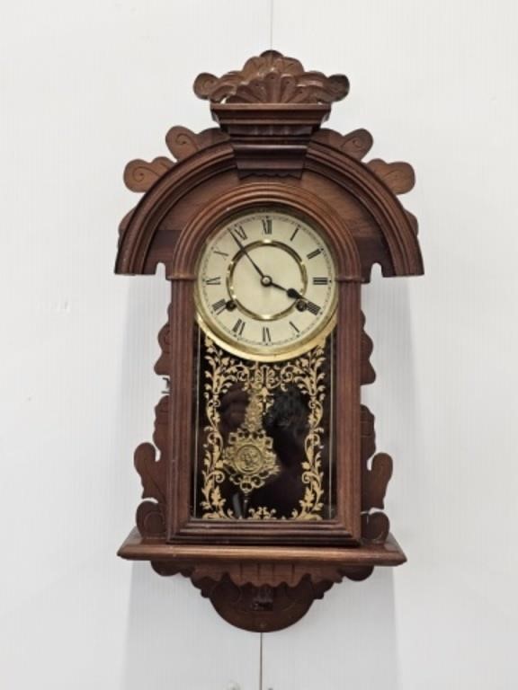 31 DAY WOOD WALL GINGERBREAD CLOCK - WORKING