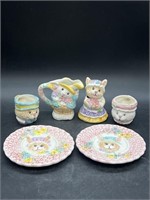 Vintage Mercuries 1994 Bunny Tea set