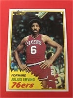 1981 Topps Julius Dr. J Erving Card #30 76ers HOF