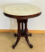 HANDSOME MID SIZED VICTORIAN MARBLE TOP STAND
