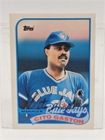 1989 TOPPS CITO GASTON AUTOGRAPHED CARD