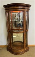 DESIRABLE CURVED GLASS SIDED DISPLAY CABINET