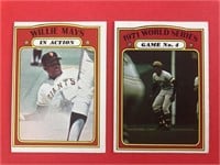 1972 Topps Willie Mays & Roberto Clemente Cards