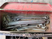 LOT OF WRENCHES, SOCKETS & 2 TOOLBOXES