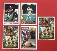 1980's Topps Joe Montana & Jerry Rice Card Lot