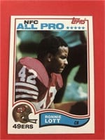 1982 Topps Ronnie Lott Rookie Card 49ers HOF 'er
