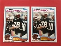 1982 Topps Anthony Munoz Rookie Card Lot of 2 HOF