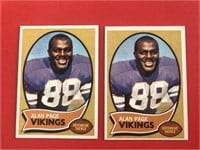 1970 Topps Alan Page Rookie Card Lot of 2 HOF