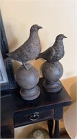 2 ornamental birds
 15 inches tall and 13