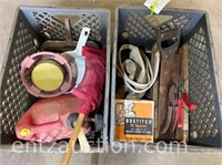 LOT OF HAND TOOLS, GAS CAN & ETC.