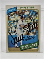 DAVE STIEB 1980 TOPPS AUTOGRAPHED ROOKIE CARD