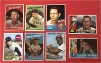 1950's -60's Baseball Card Lot of 8