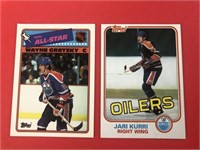 1981 Topps Jari Kurri RC & 1988 Wayne Gretzky