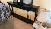 6 foot long, decorative table with drawers
34