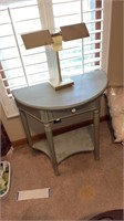 Decorative half round side table with new Ralph