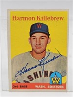 AUTOGRAPHED HARMON KILLEBREW 1958 TOPPS CARD