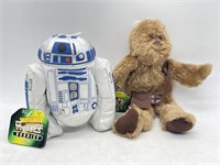 Star Wars R2 D2 and Chewbacca Bean Bag Plushes