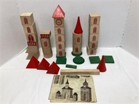 Wood Church/Building Blocks Made in France