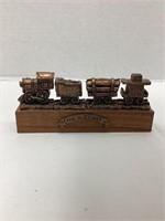 The Old Timer Metal Train on Wood Base