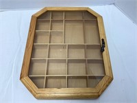 Pine Shadowbox Wall Curio with Hinged Door