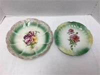 Antique French Porcelain Bowl and Plate