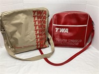 Two Vintage TWA Airlines Bags