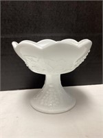 Milk Glass Pedestal Candlestick