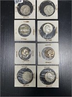 Eight silver quarters