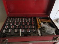 MECHANIC TOOL BOX WITH SOCKETS, ETC