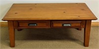 GREAT PINE TWO DRAWER COFFEE TABLE - CLEAN