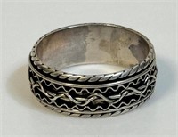 NICE STERLING SILVER MEN'S SPINNER RING