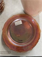 Carnival glass marigold plate