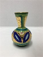 Italian Vase Hand Painted with Gold
