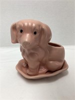 CDP Hand Crafted Natural Whiteclay Puppy Planter