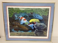 Signed Exhibition Proof of "Inquisitive" Koi Fish