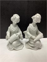 Two Women in Kimono Figurines